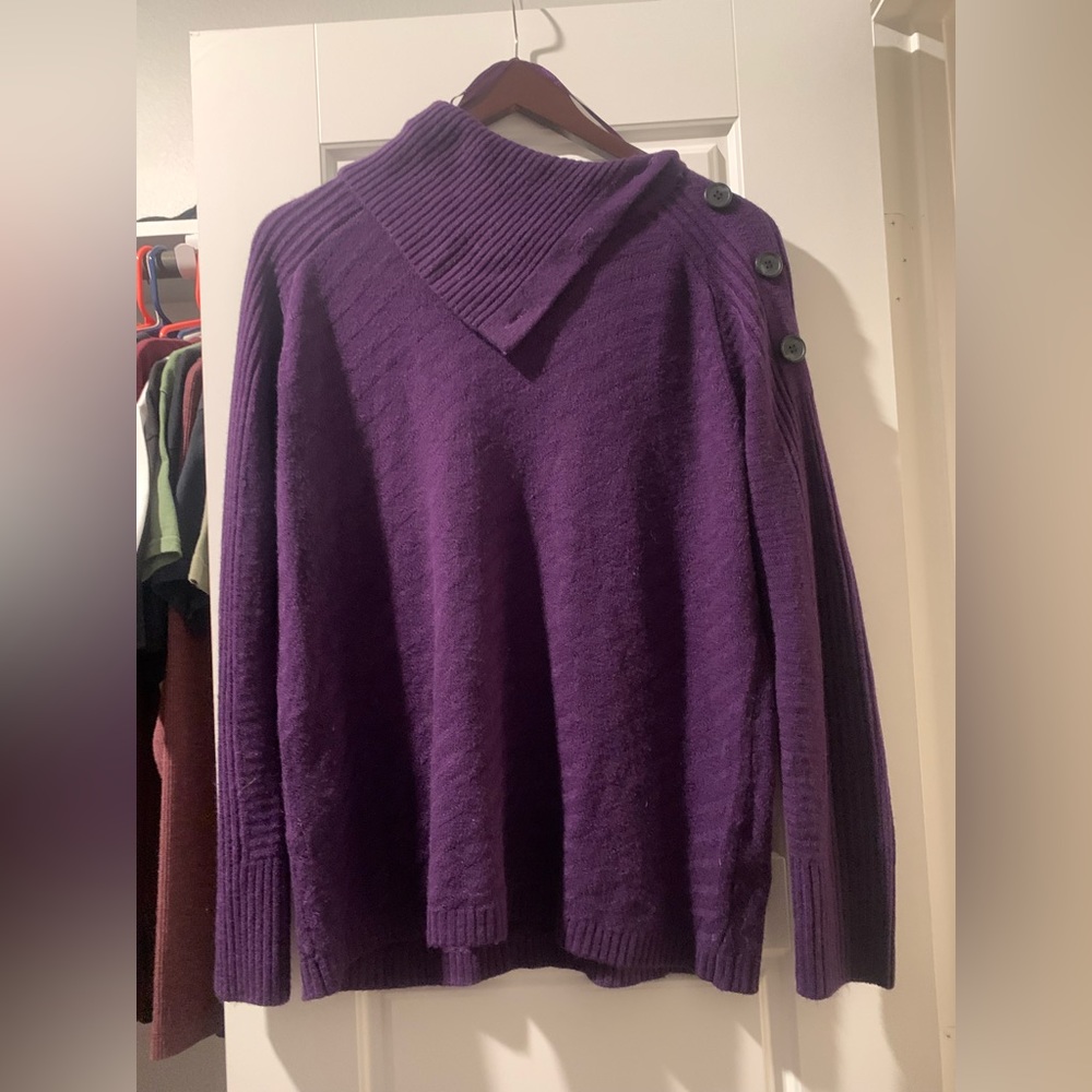 Liz Claiborne eggplant sweater